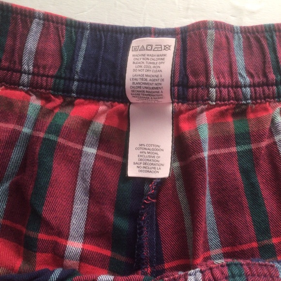 VICTORIAS SECRET RED AND GREEN PLAID FLANNEL PAJAMA SLEEP PANTS MEDIUM - Picture 5 of 10
